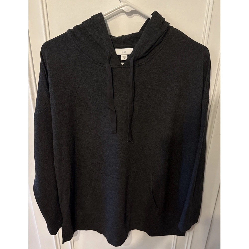J Jill Lightweight Hoodie Gray Size S